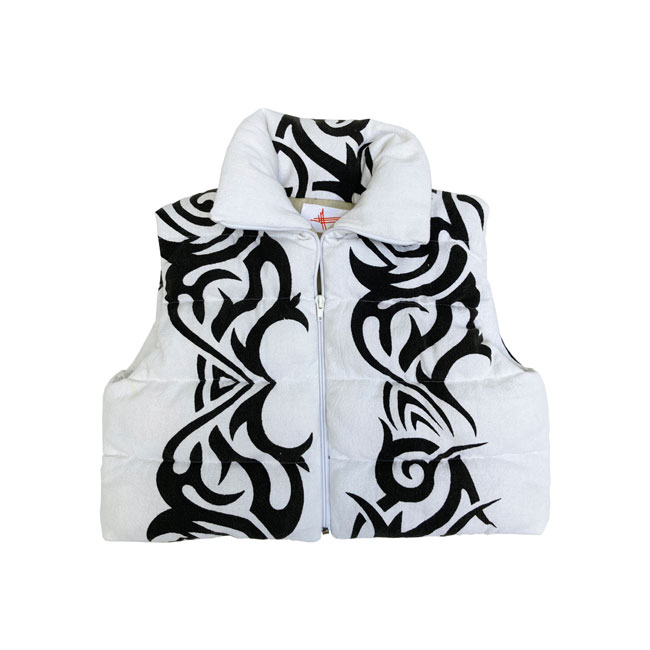 tribal puffer vest